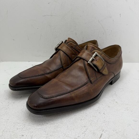 Magnanni Mauricio 15955 Monk Strap Men\'s Size 10 M Shoes Slip On Oxford Brown main image 6